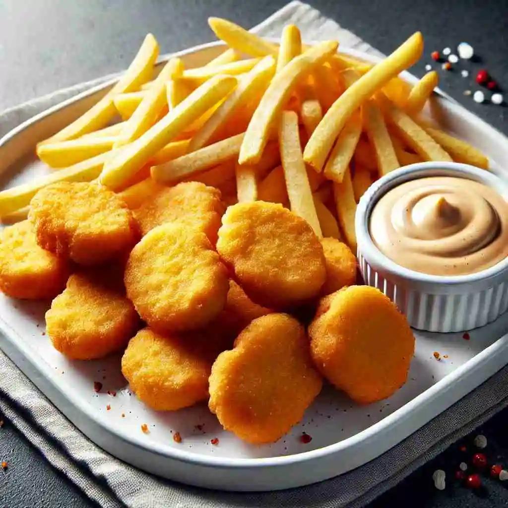 Nuggets con patate e contorno